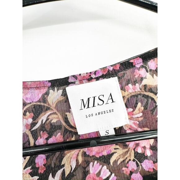 MISA Rosie Top in Rosetta Fleur Floral Chiffon Lace Size Small - Picture 3 of 6